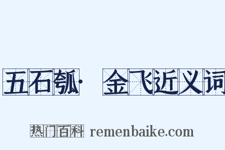 五石瓠·金飞近义词是什么意思的图片